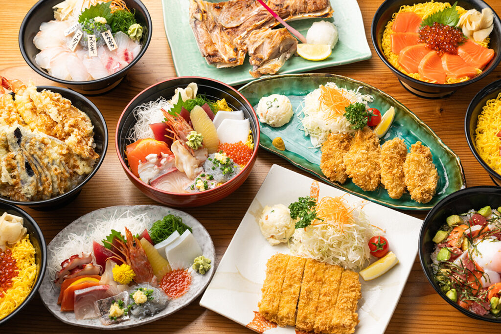 大洗の旬の食材を和定食・丼で贅沢に味わう